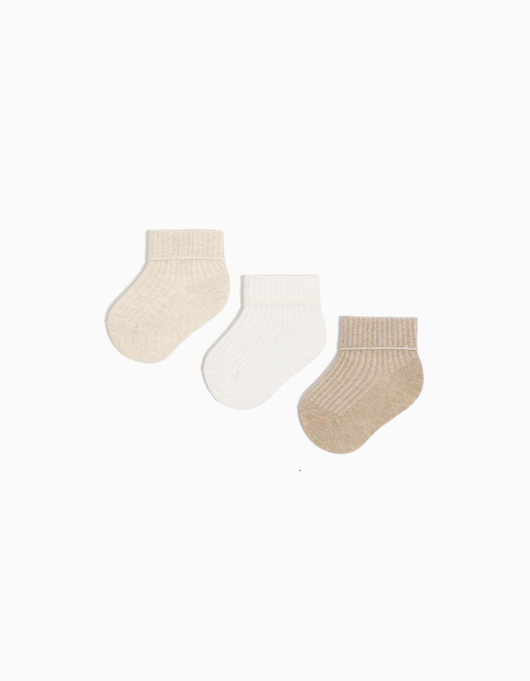 Pack 3 Pares de Meias Dobra, Beb&eacute;, Multicor