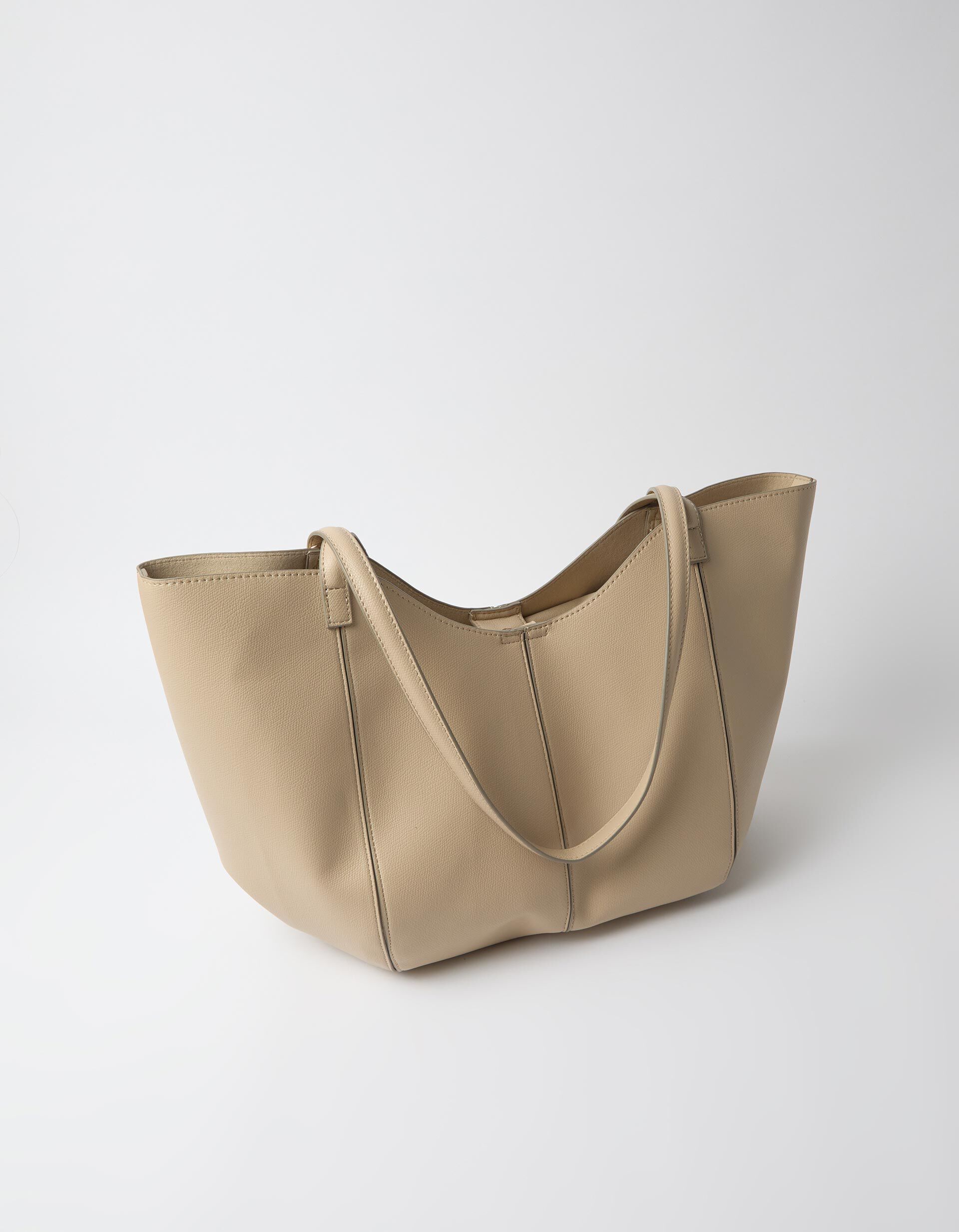 Mala Shopper Com Pendente, Mulher, Bege