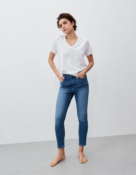 Comprar Online Calças de Ganga 'Skinny', Mulher, Azul