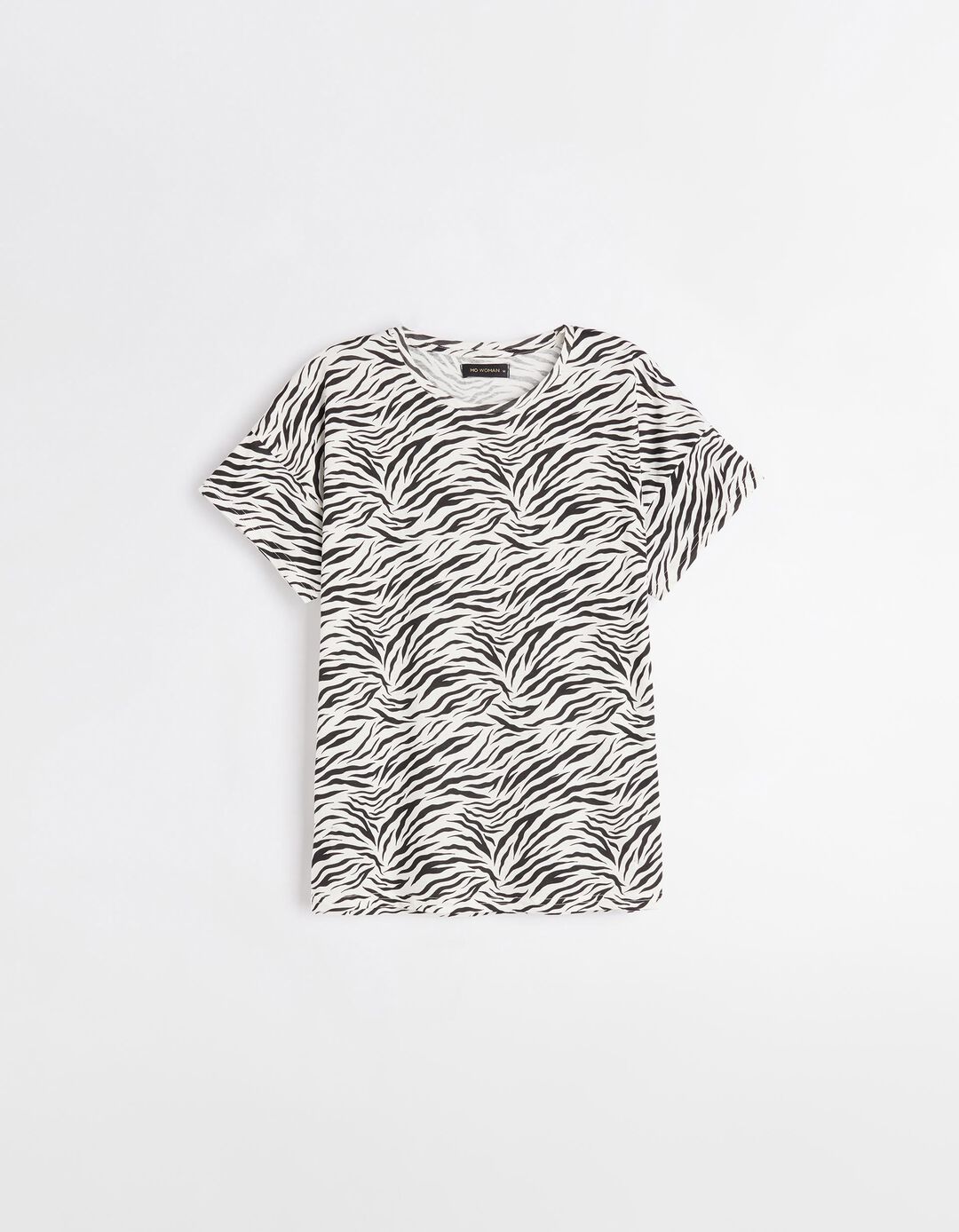 T-shirt Estampado, Mulher, Bege Claro