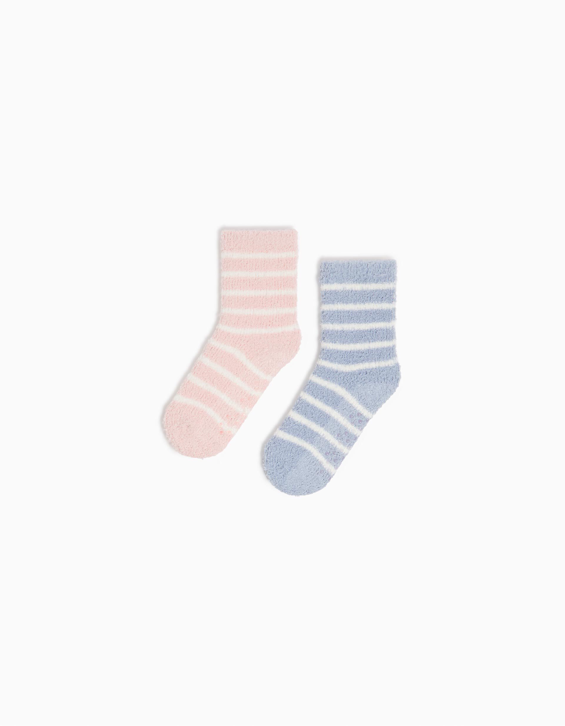 Pack 2 Pares de Meias Antiderrapantes, Menina, Multicor