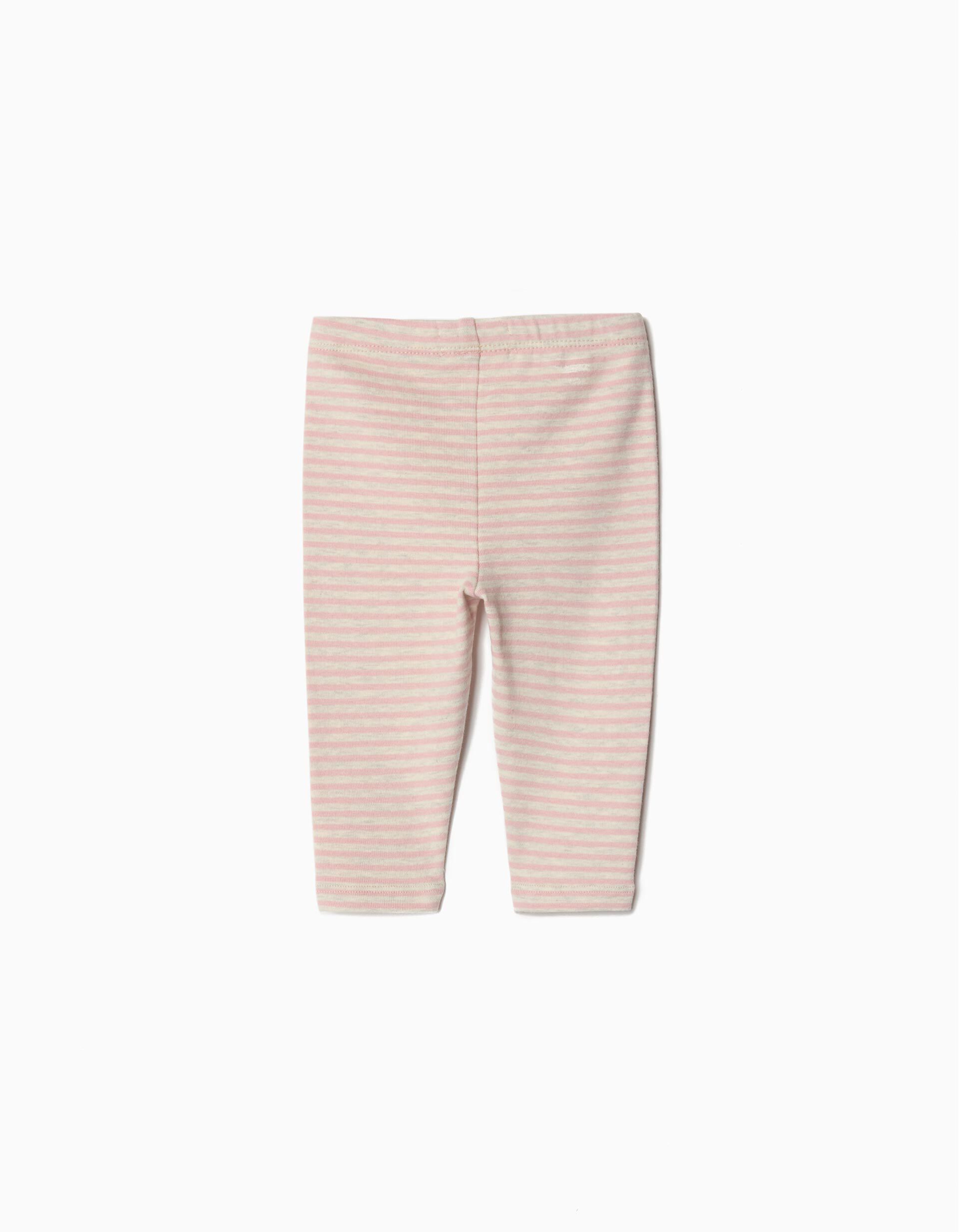 Comprar Online Leggings Caneladas Riscas, Rec&eacute;m-nascido, Rosa