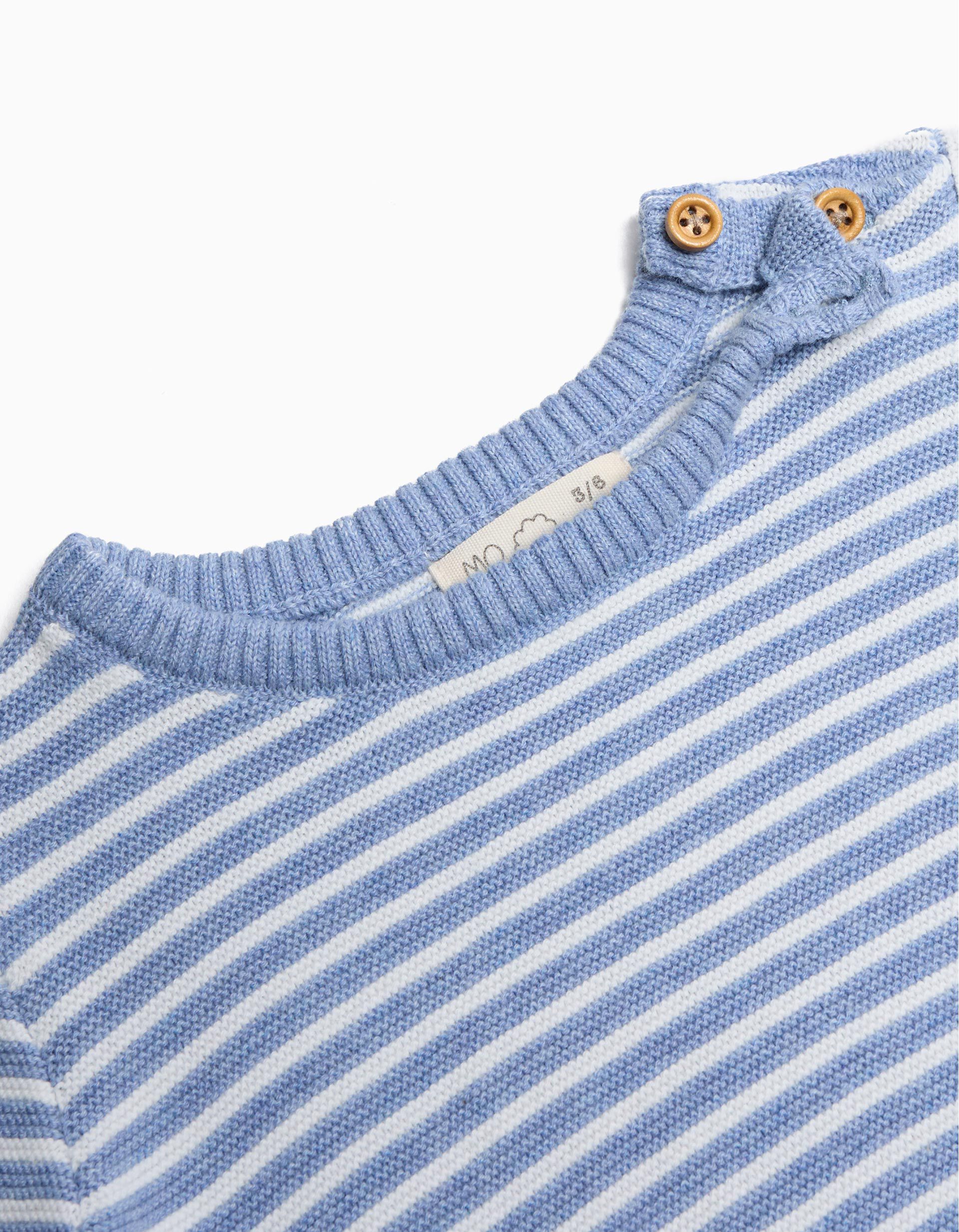 Comprar Online Camisola de Malha Riscas, Rec&eacute;m-nascido, Azul