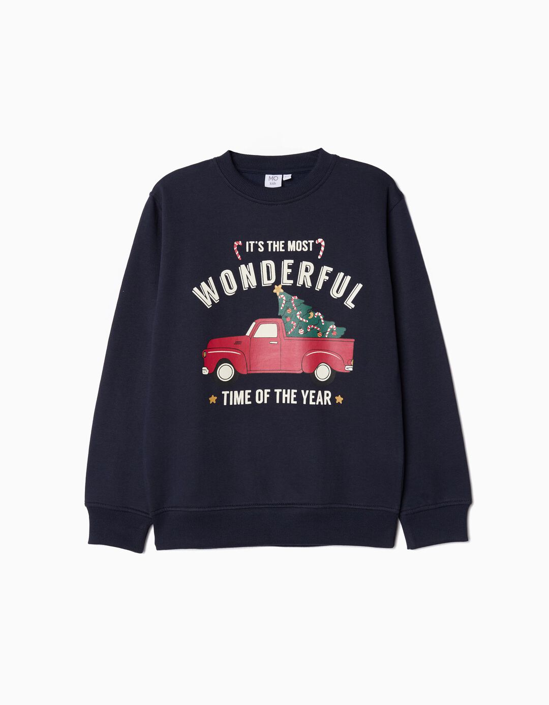 Sweatshirt de Felpa Natal, Menino, Azul Escuro