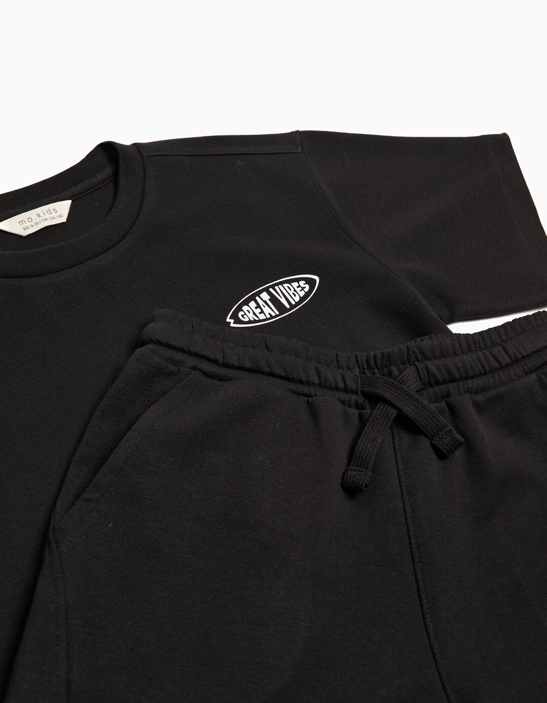 Conjunto T-Shirt e Calções, Menino, Preto