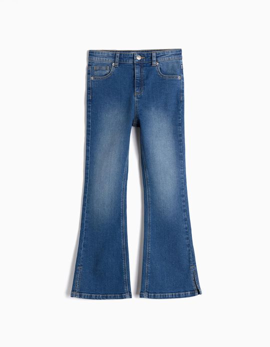 Comprar Online Calças de Ganga Flare, Menina, Azul