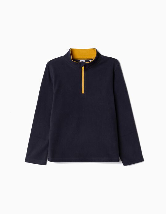 Comprar Online Sweatshirt Polar Fecho de Correr, Menino, Azul Escuro