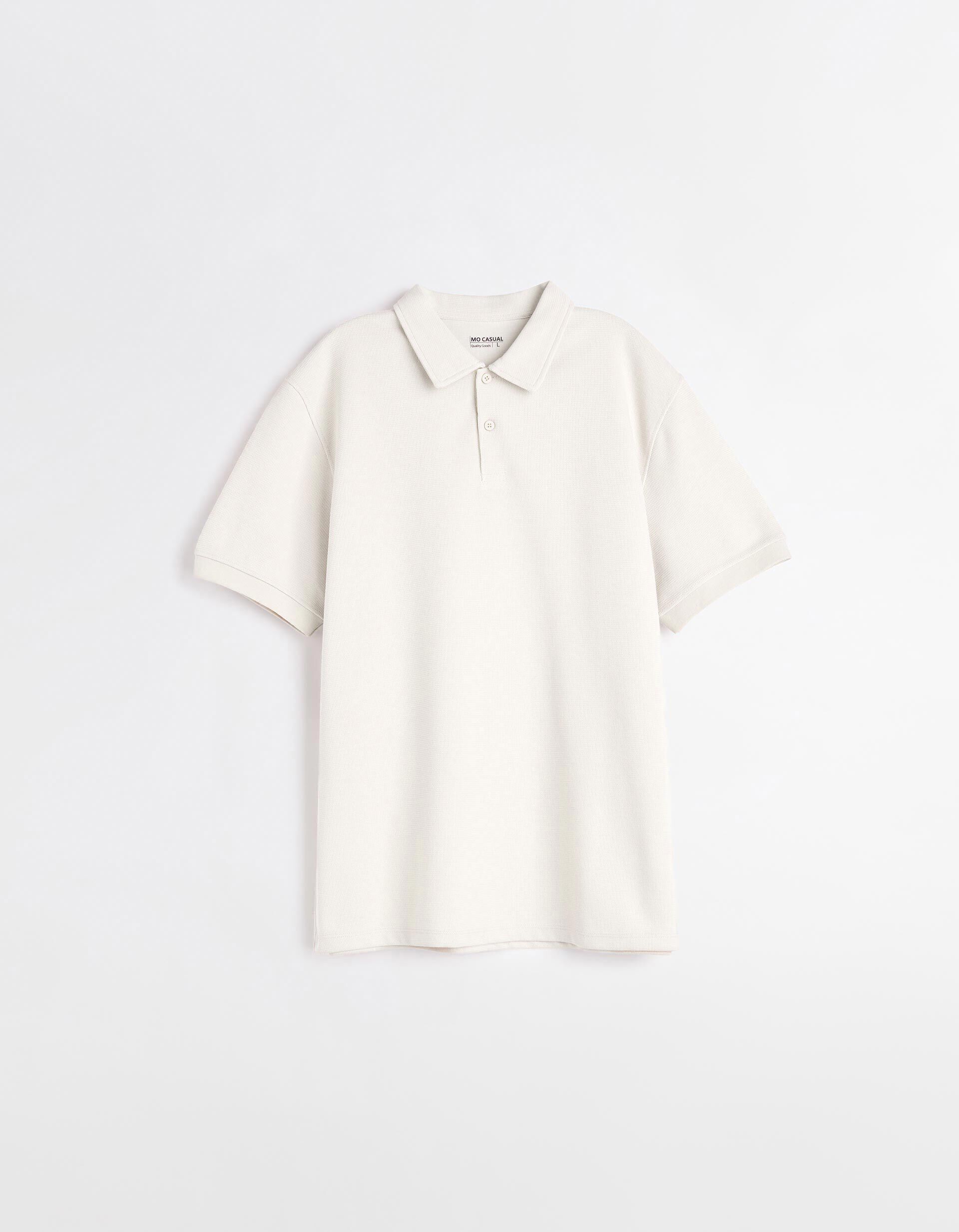 Comprar Online Polo Waffle, Homem, Cinzento Claro