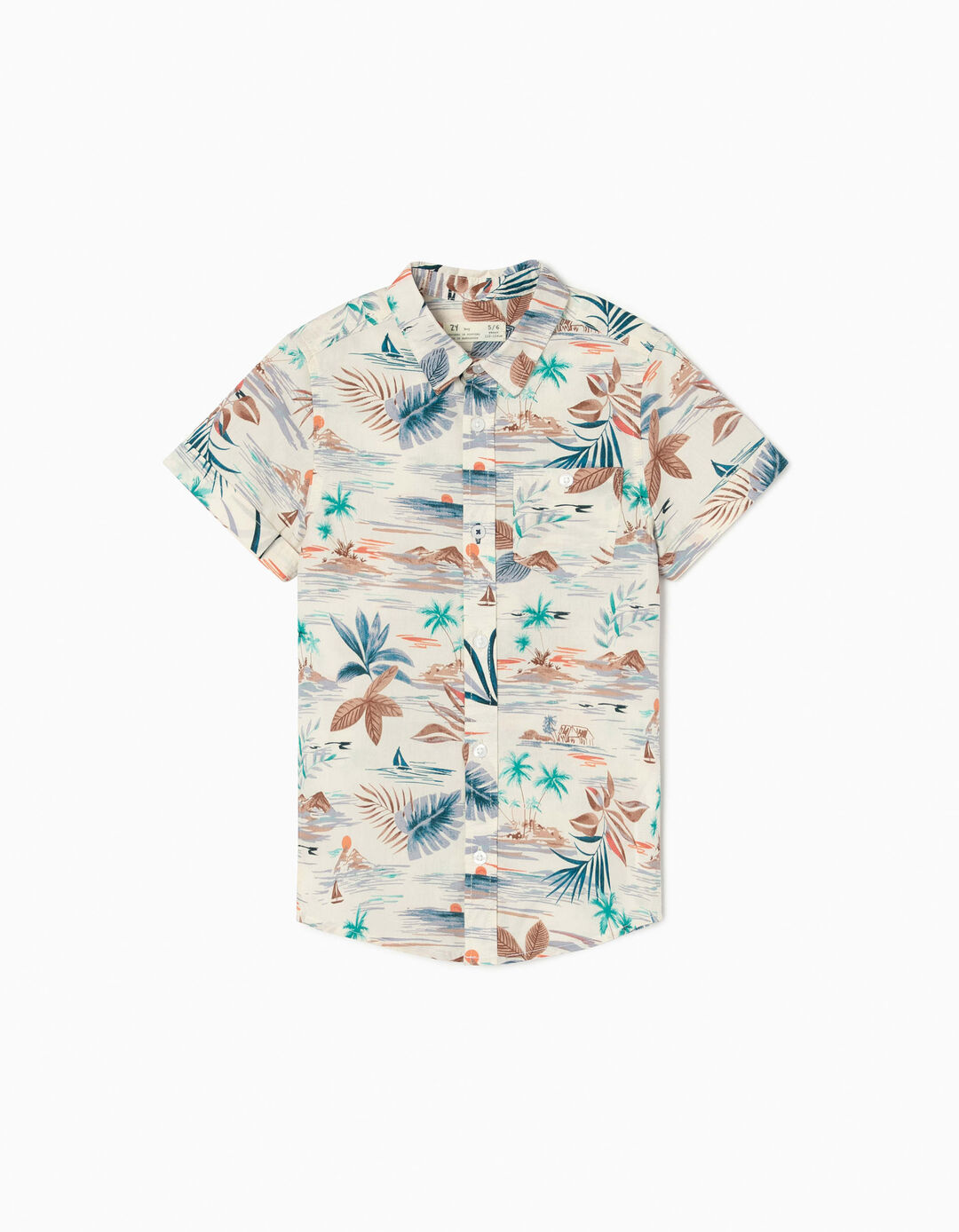 Camisa com Padrão para Menino, Multicolor