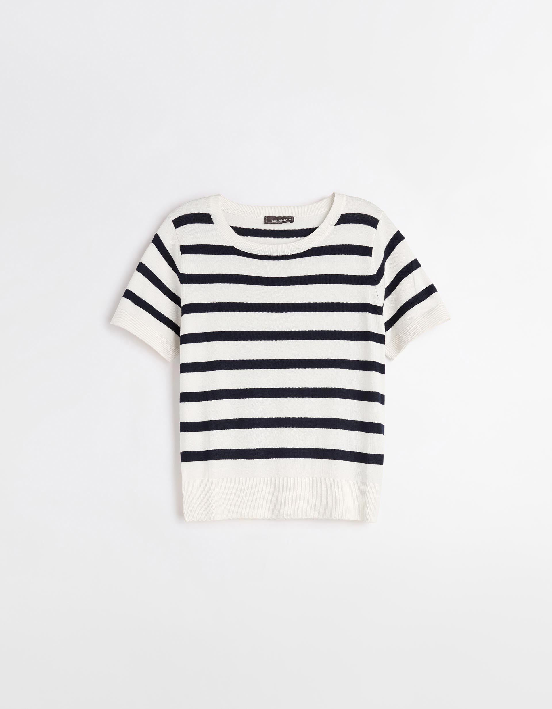 Comprar Online Camisola de Manga Curta Malha, Mulher, Bege Claro