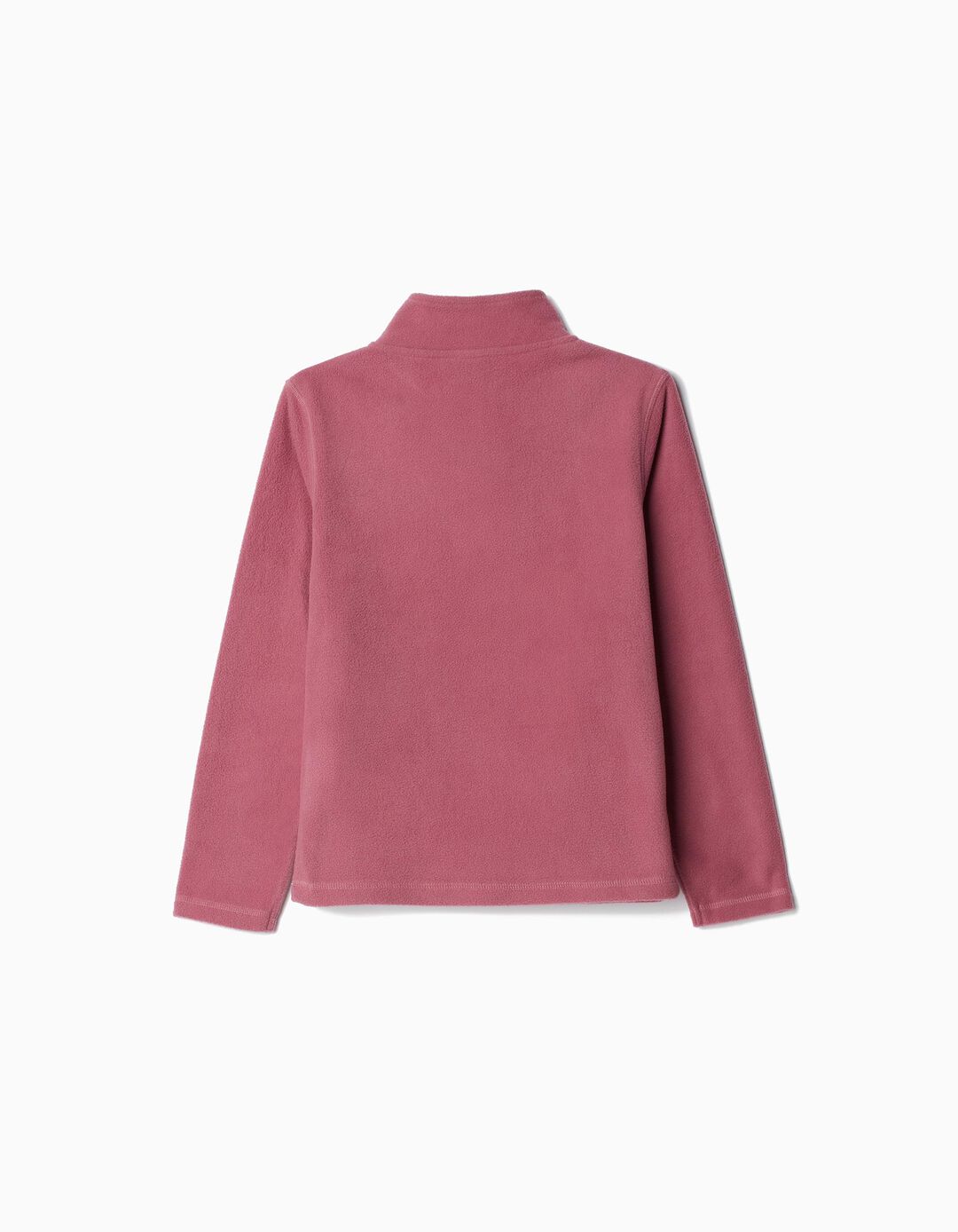 Sweatshirt Polar Fecho de Correr, Menina, Rosa Escuro