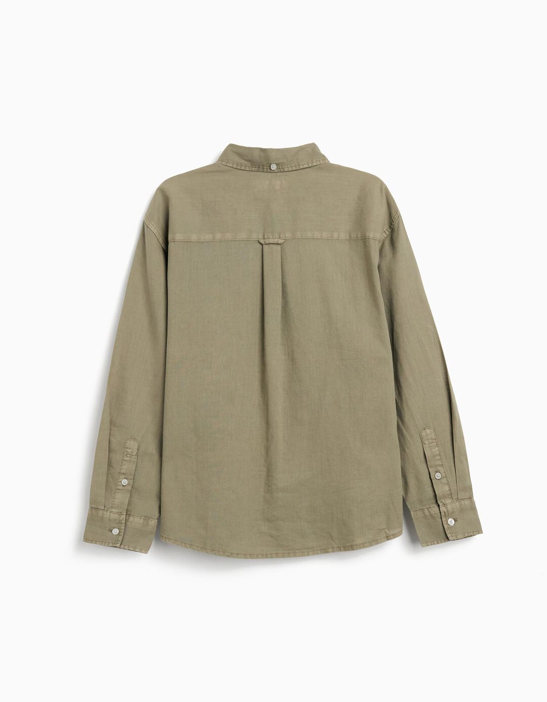 Camisa de Linho, Menino, Verde Escuro 