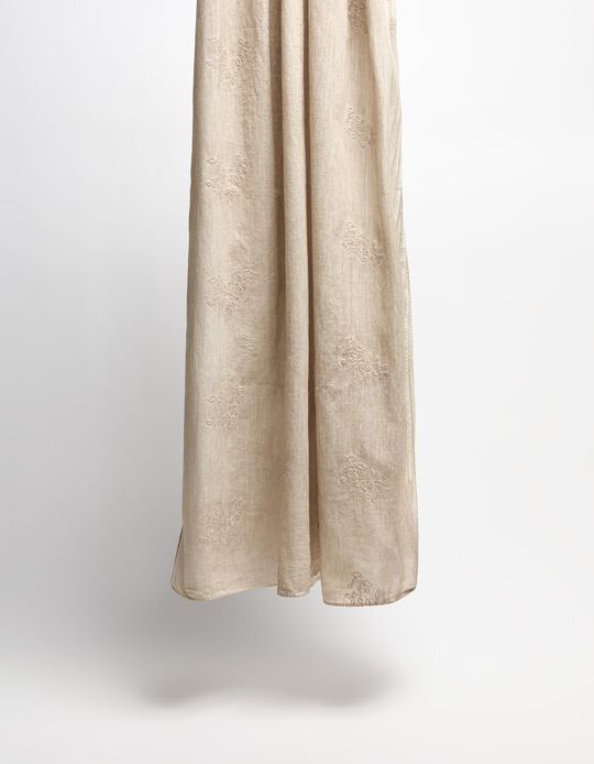 Comprar Online Lenço Bordado, Mulher, Bege