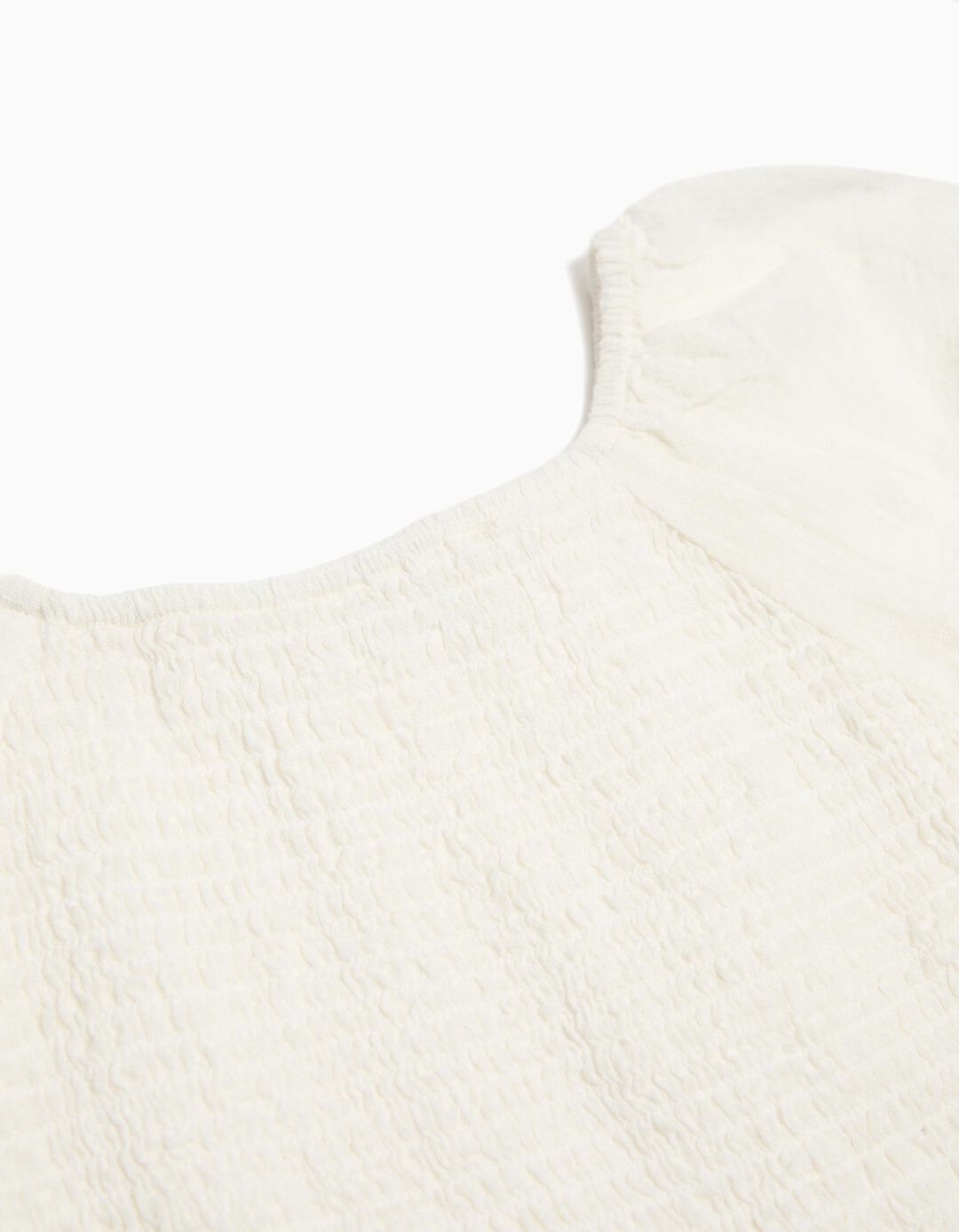 Blusa de Manga Comprida, Menina, Branco