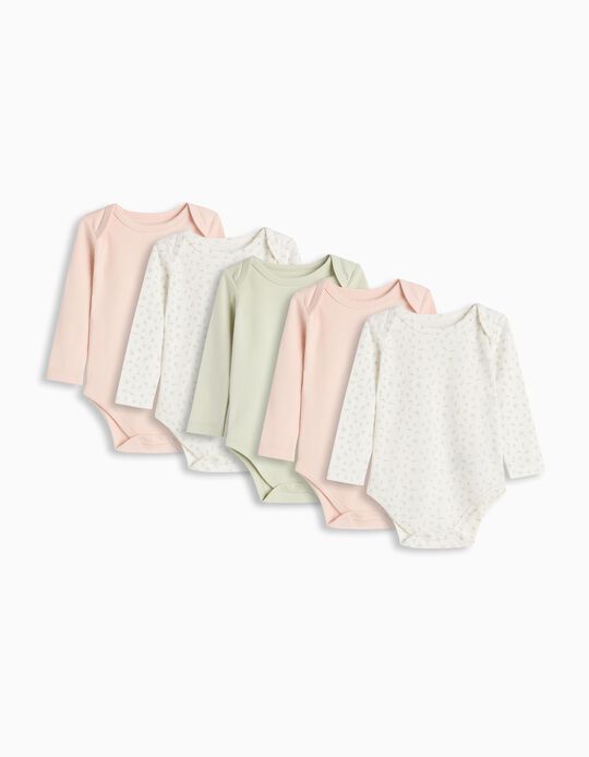 Comprar Online Pack 5 Bodies de Manga Comprida, Menina, Multicor