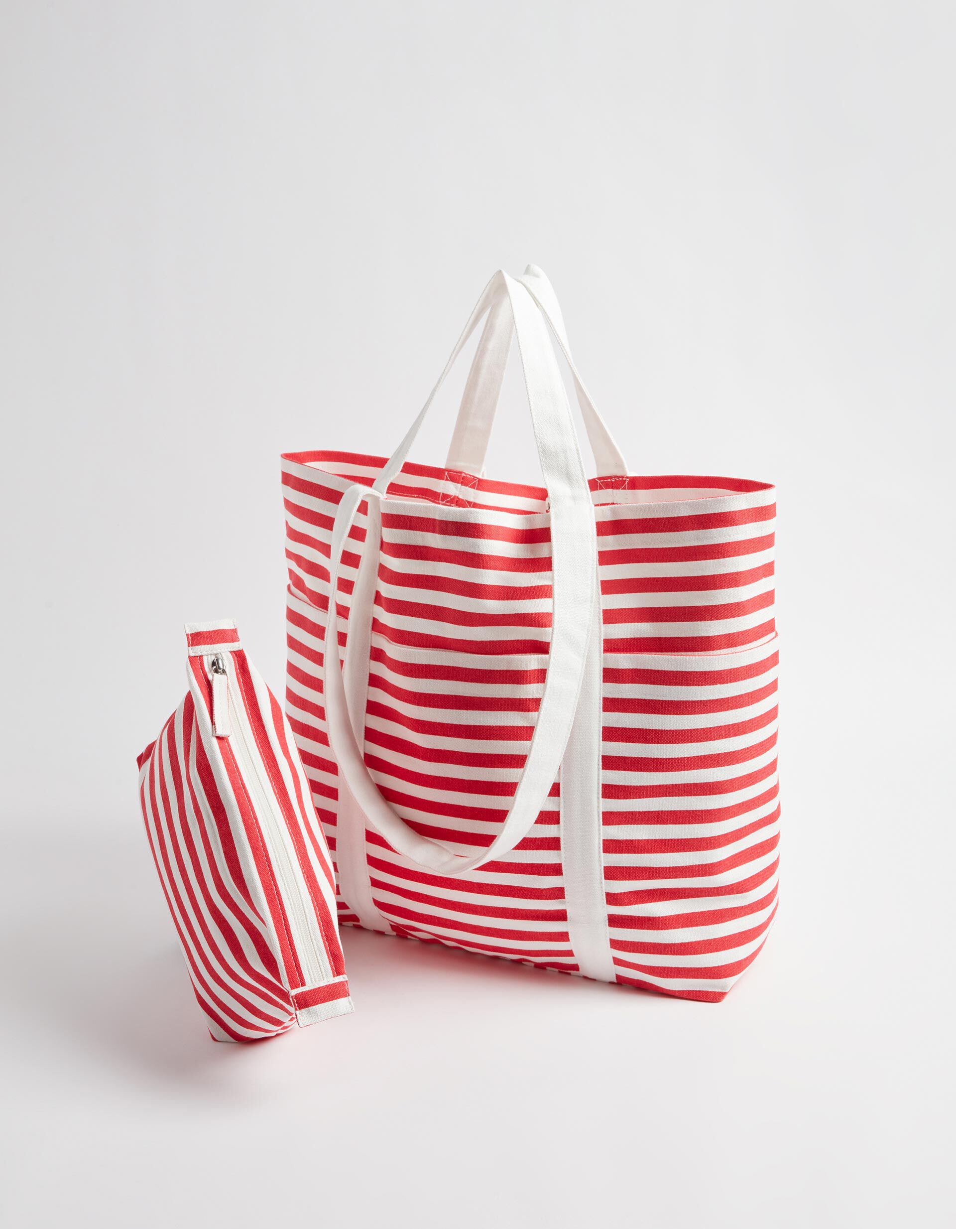 Comprar Online Saco de Praia Riscas, Mulher, Vermelho