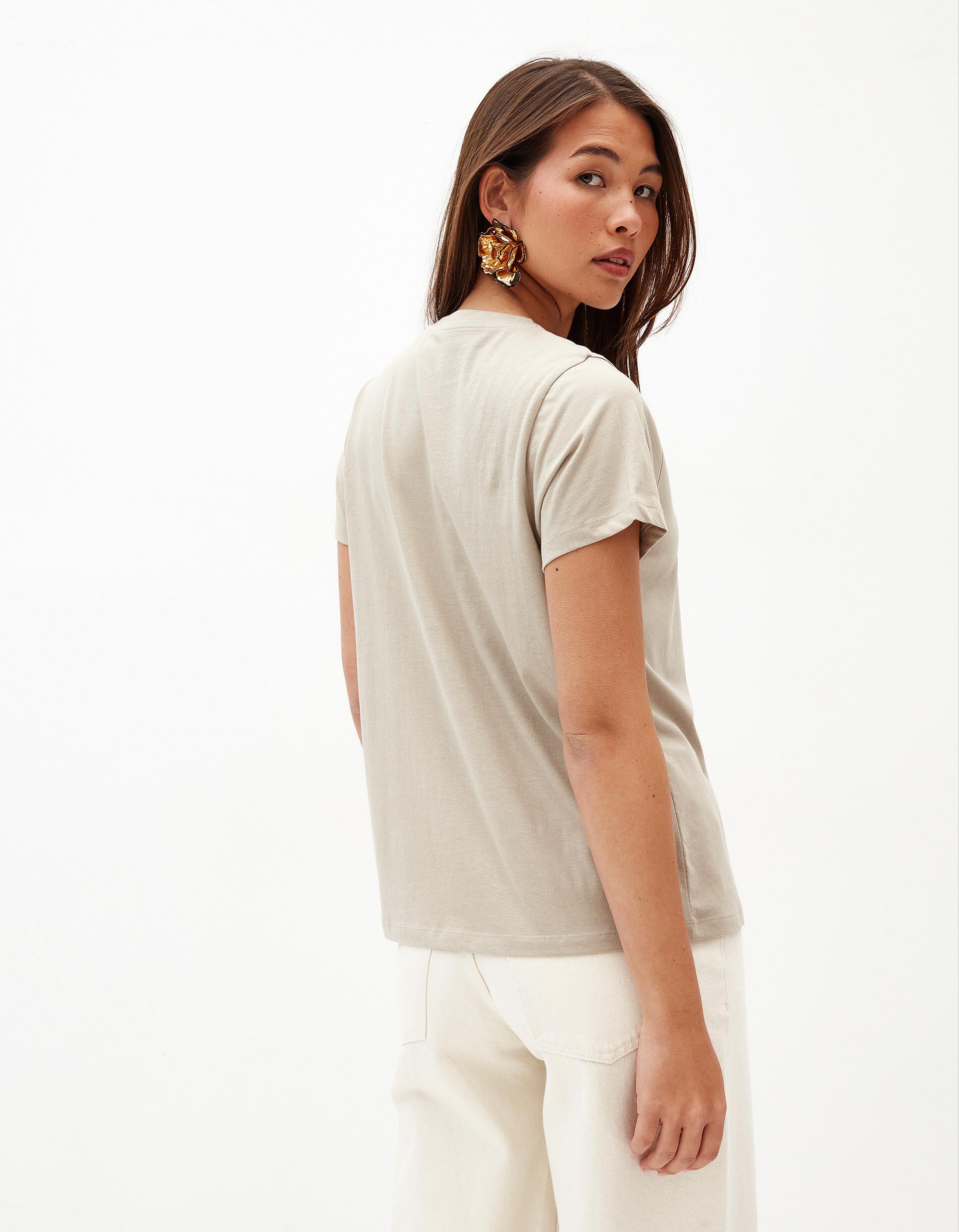 Comprar Online T-shirt B&aacute;sica, Mulher, Bege
