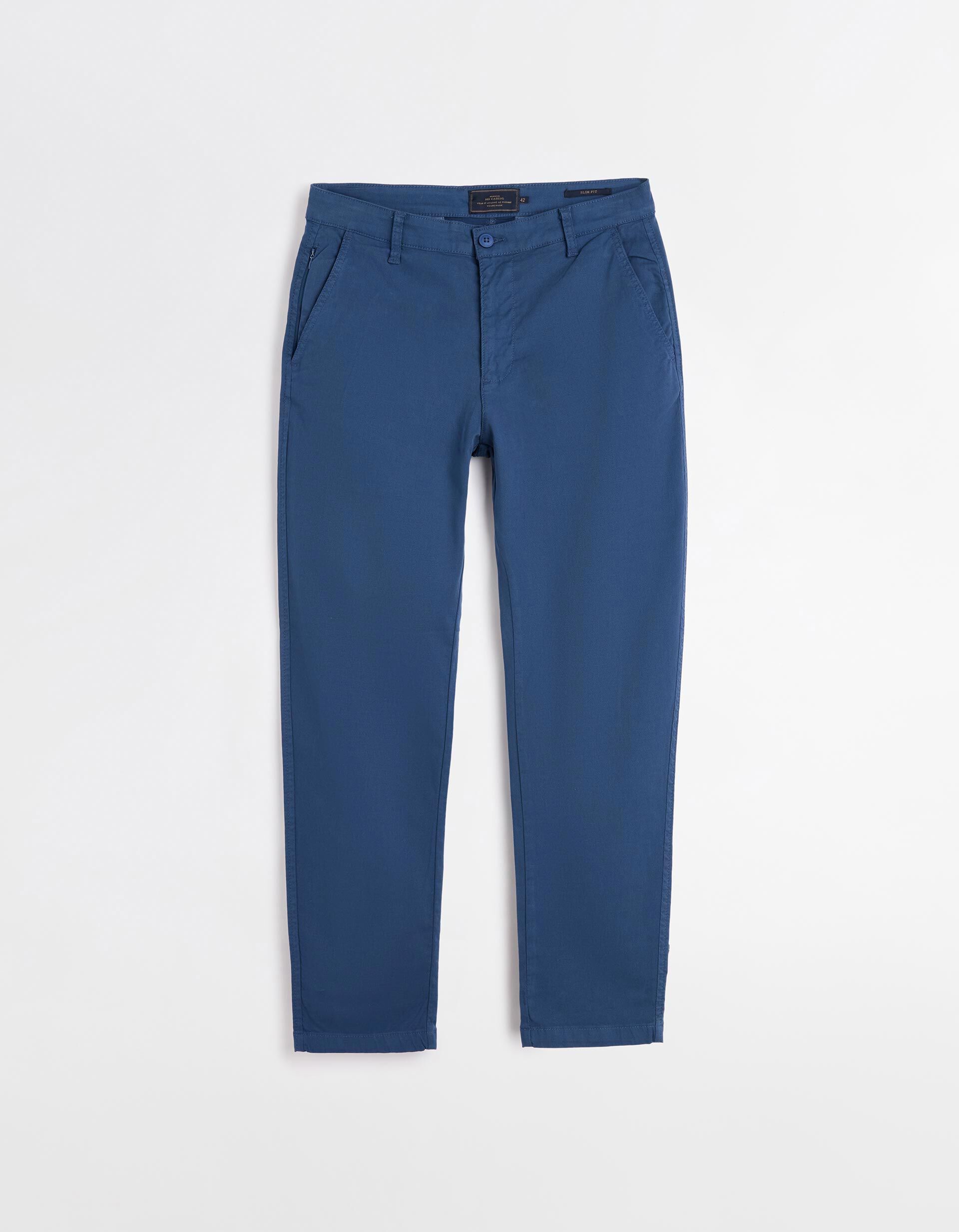 Comprar Online Cal&ccedil;as Chino Slim, Homem, Azul Escuro