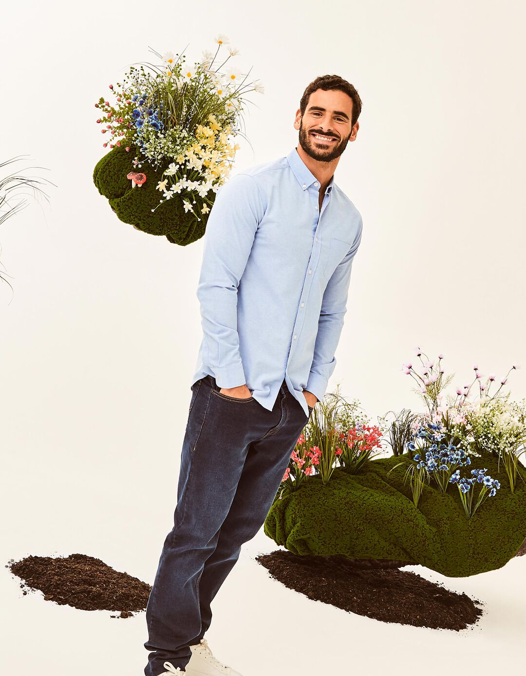 Camisa, Homem, Azul