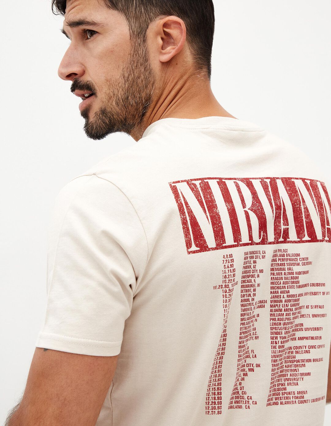 T-shirt 'Nirvana', Homem, Bege