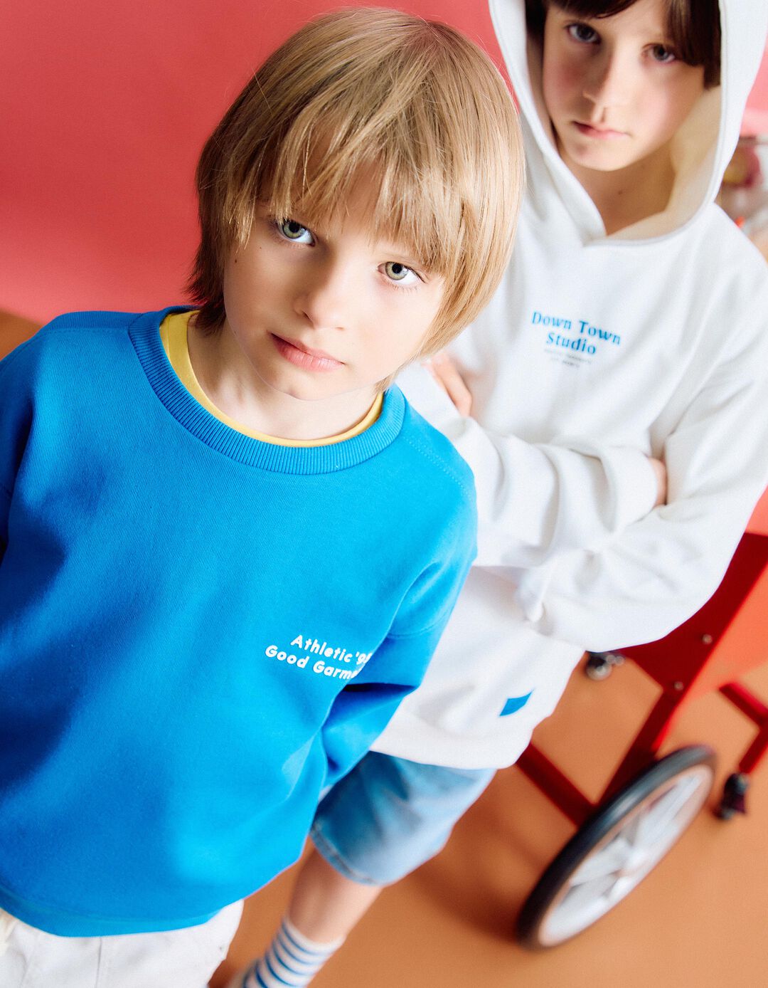 Sweatshirt de Felpa Estampado, Menino, Azul