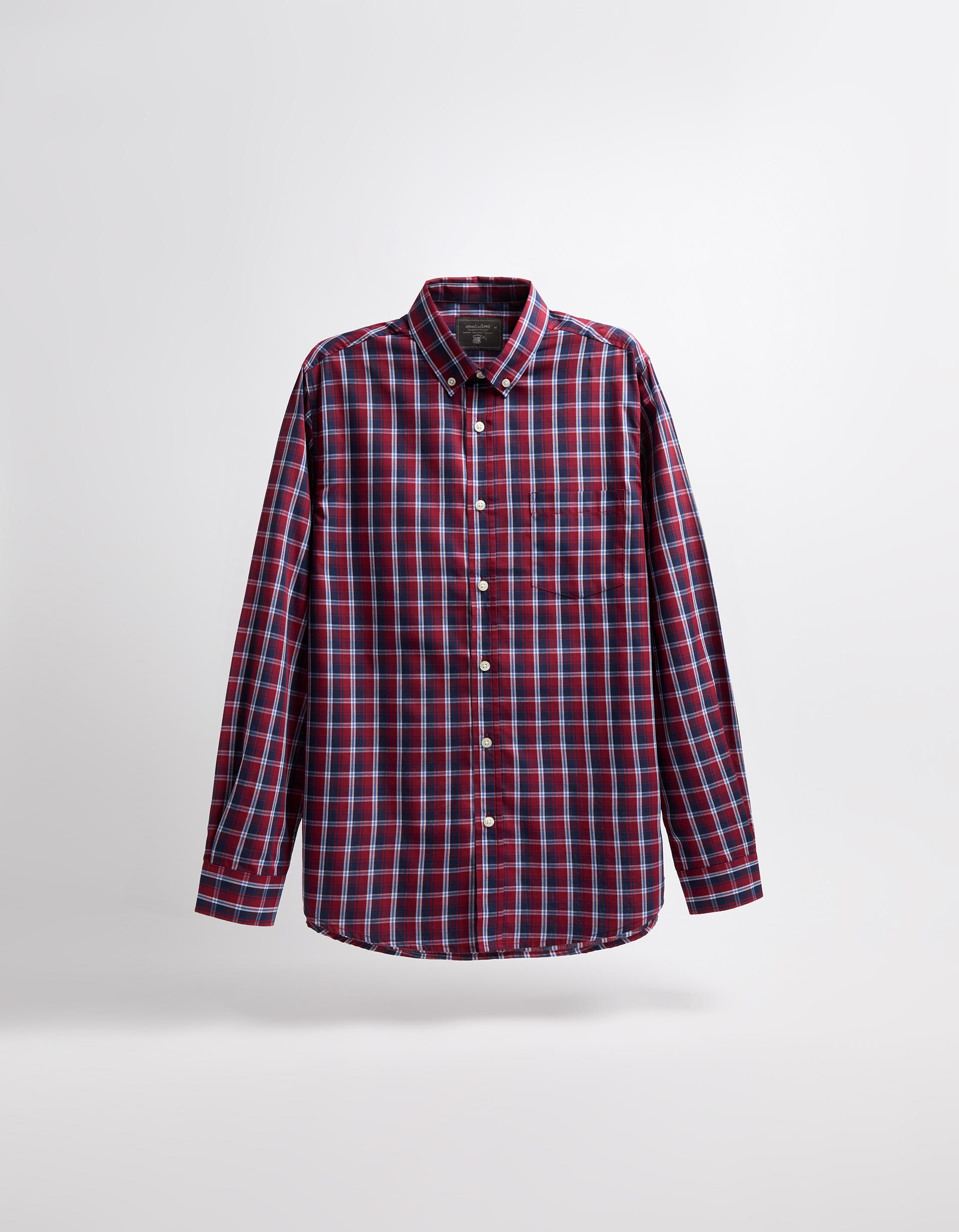 Camisa, Homem, Xadrez, Tons Vermelhos