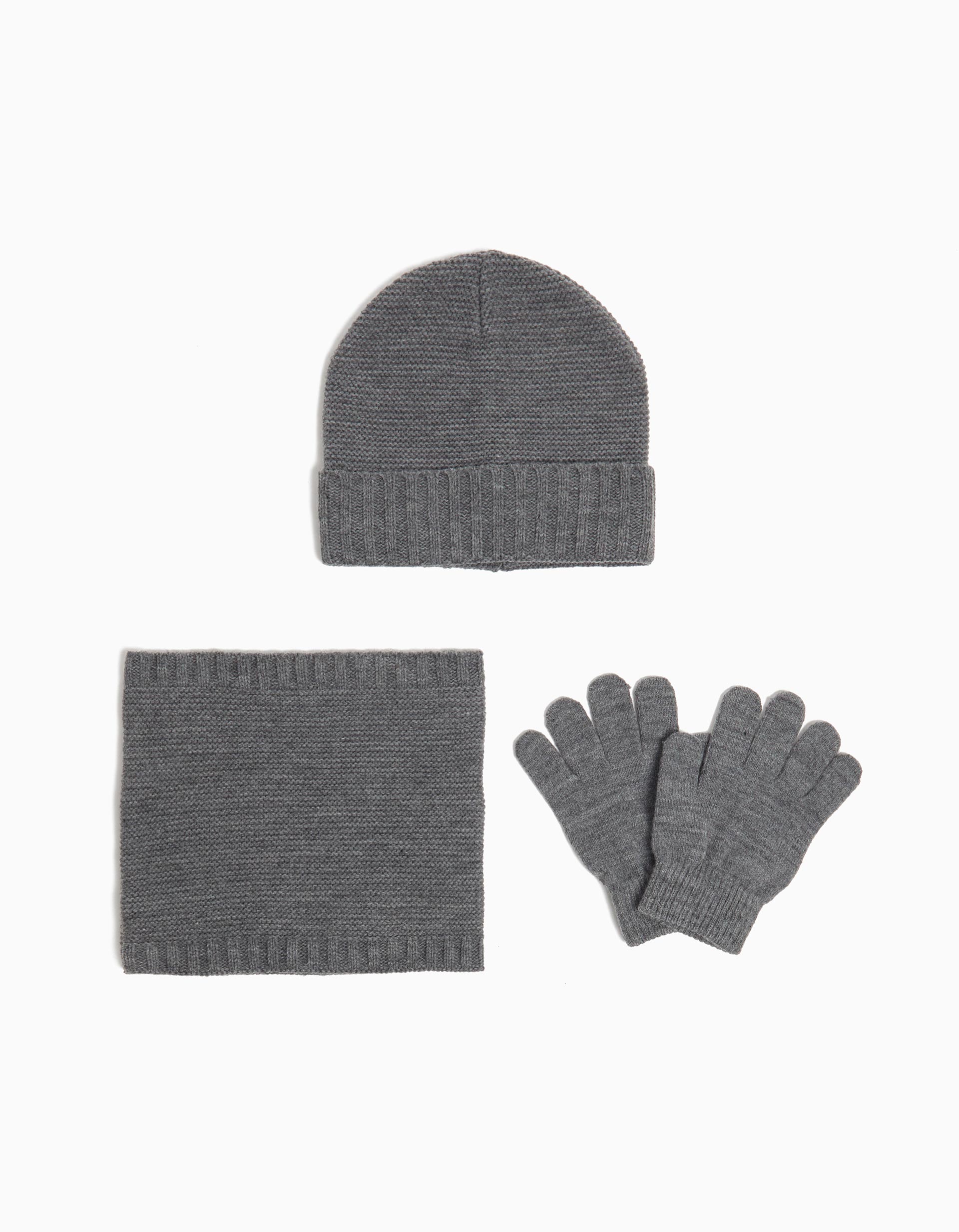 Conjunto de Malha, Menino, Cinzento