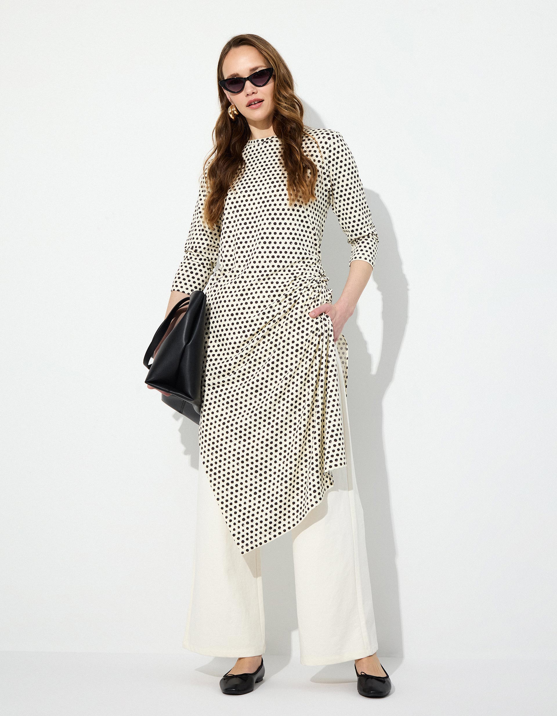 Vestido Estampado, Mulher, Branco 