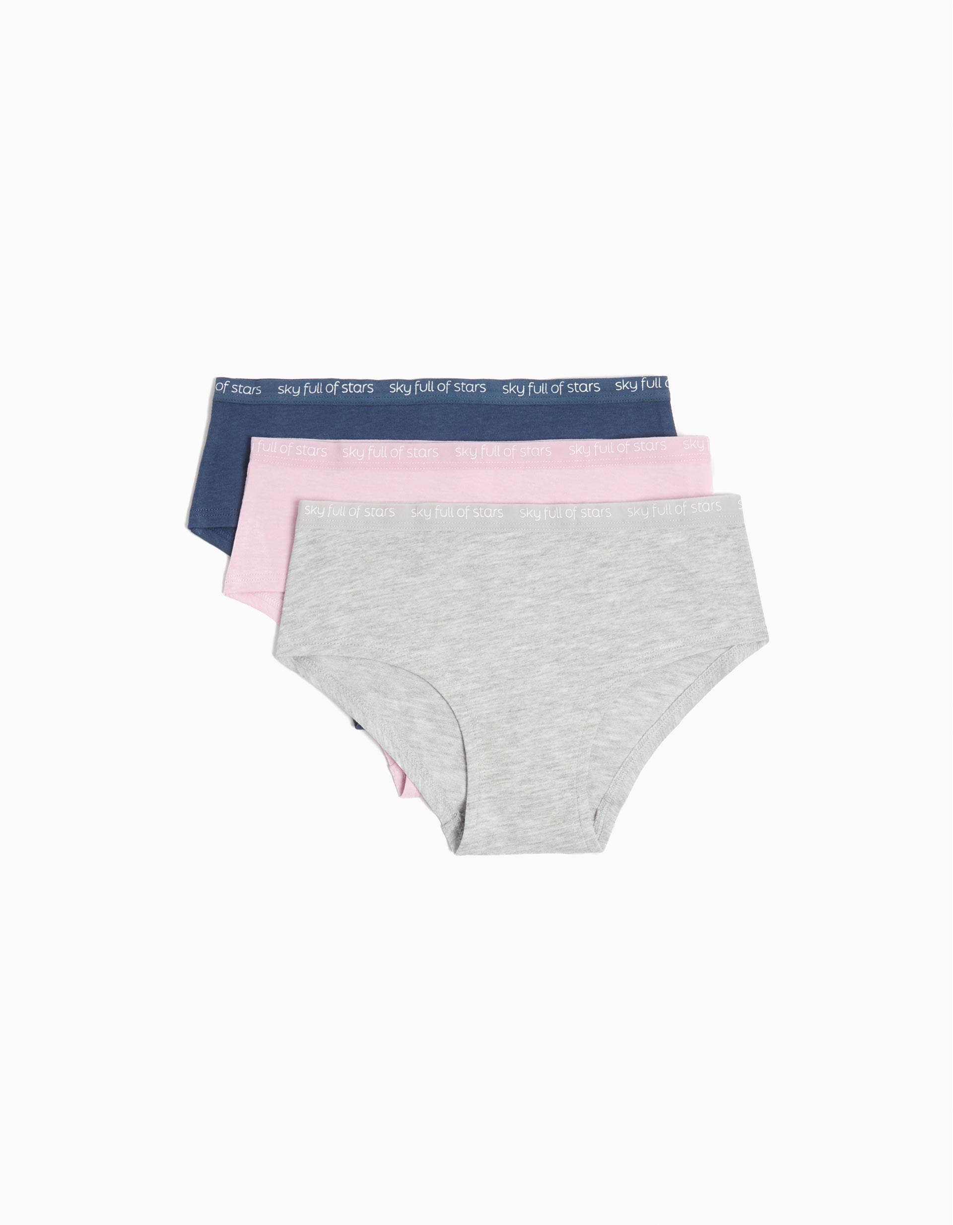 Pack 3 Cuecas Hipster, Menina, Multicor