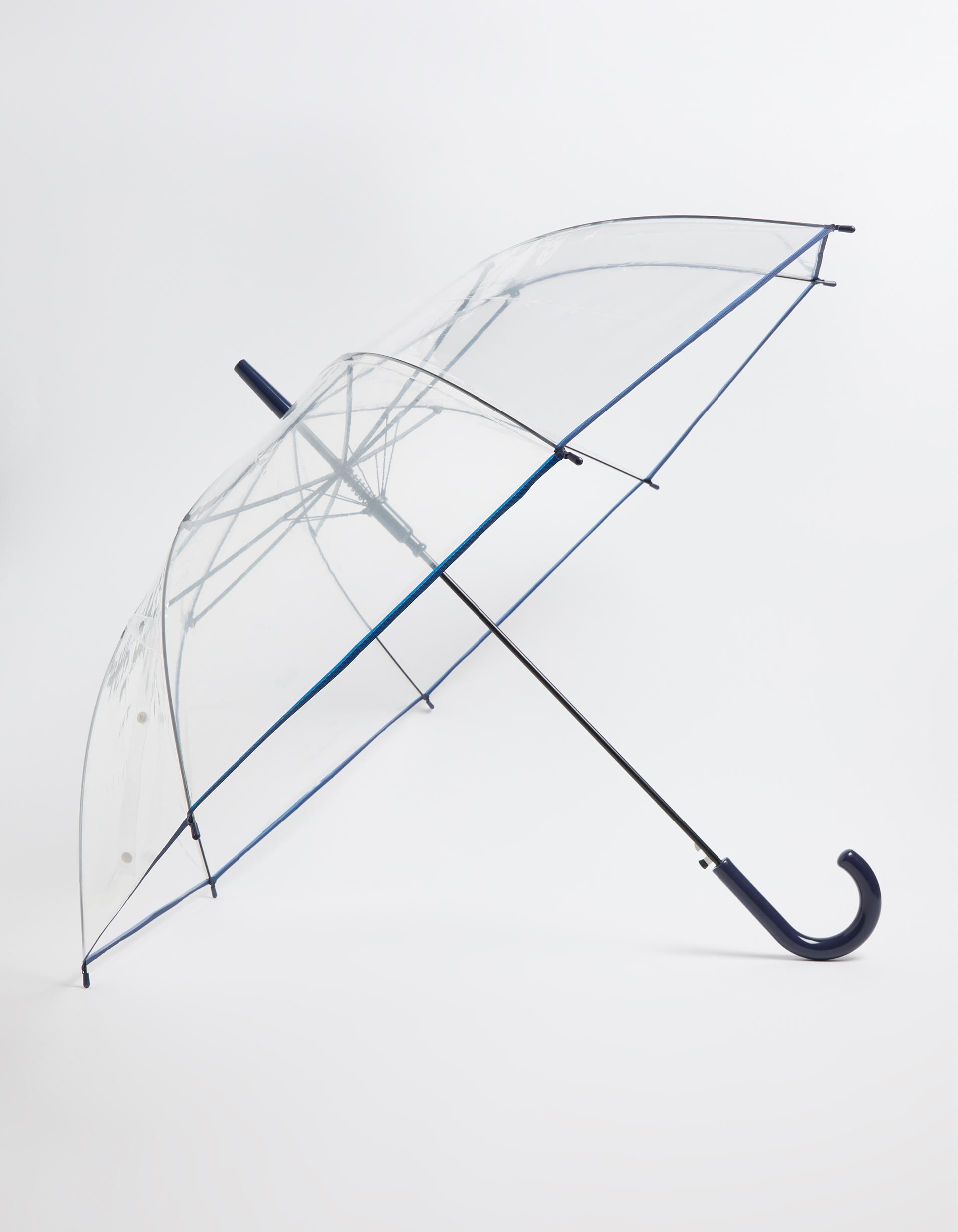 Guarda-Chuva Transparente, Mulher, Azul
