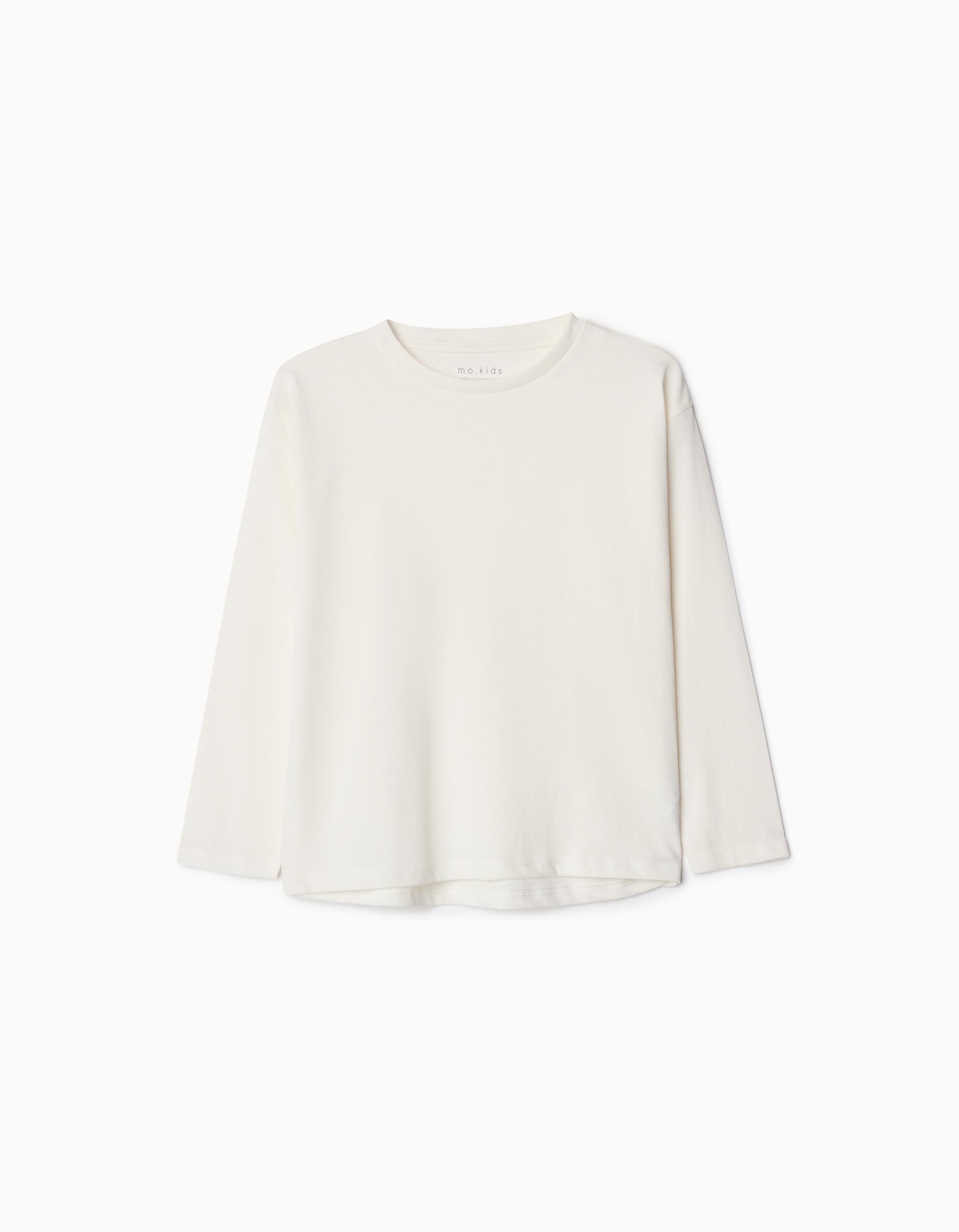 T-shirt de Manga Comprida, Menina, Branco