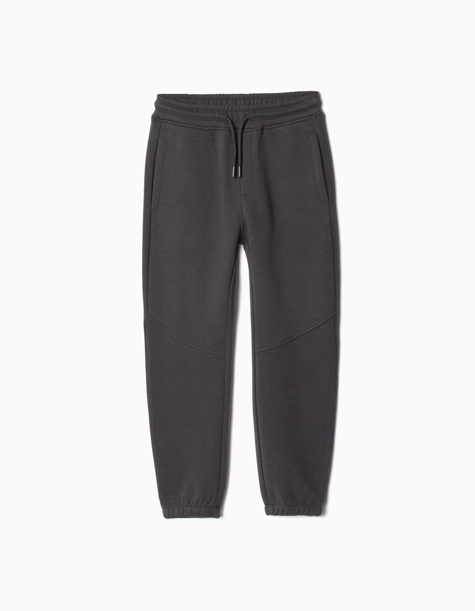 Joggers de Felpa, Menino, Cinzento Escuro