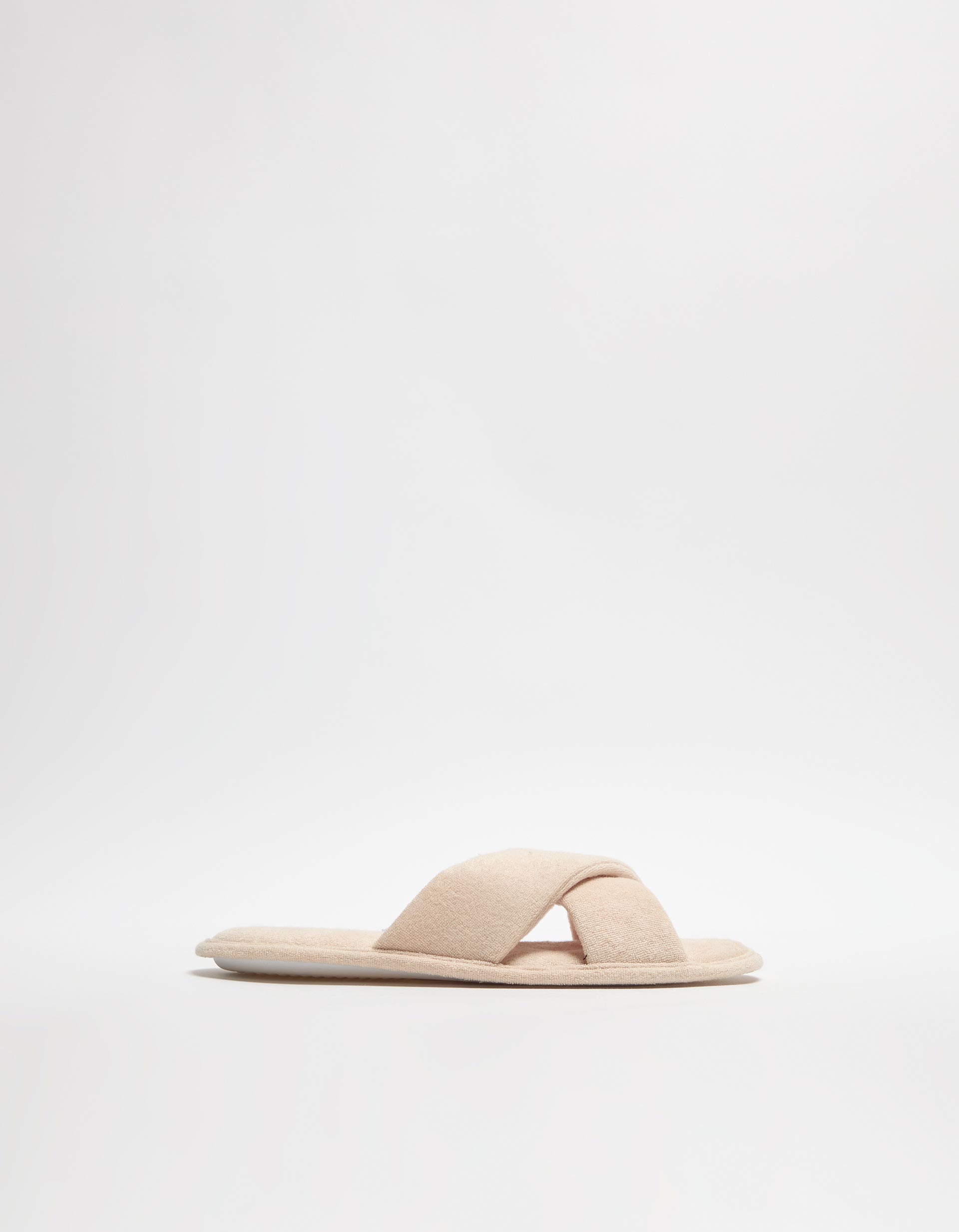 Chinelos Acolchoados, Mulher, Bege