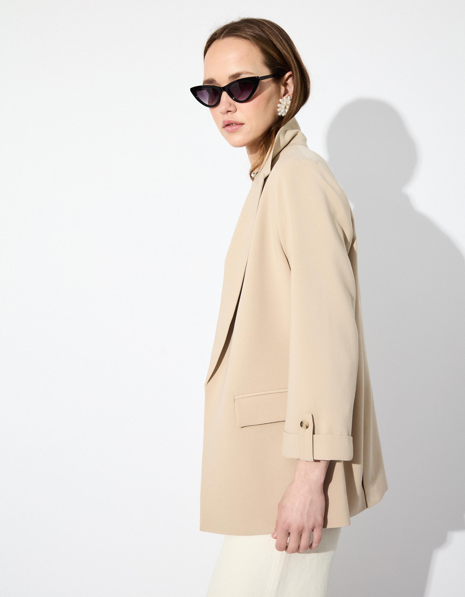 Blazer, Mulher, Bege 