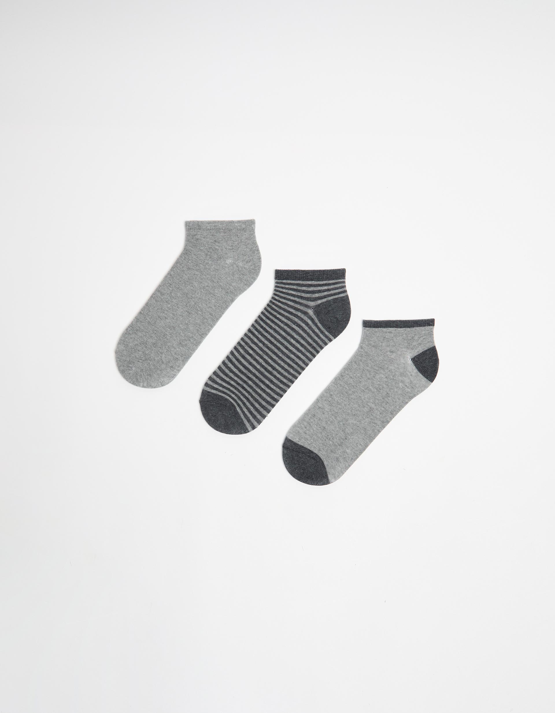 Pack 3 Pares Meias, Homem, Cinzento