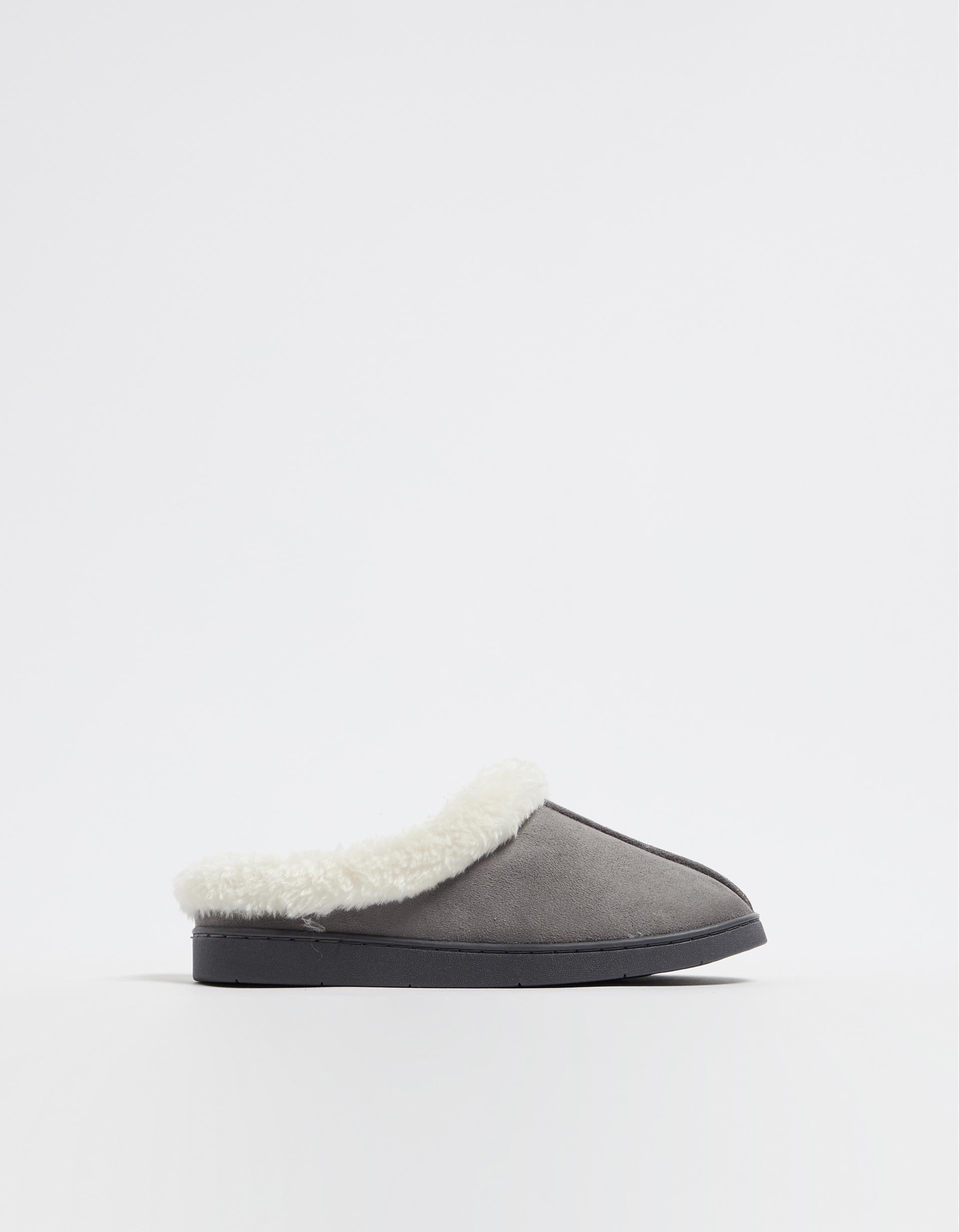 Chinelos Interior Sherpa, Mulher, Cinzento