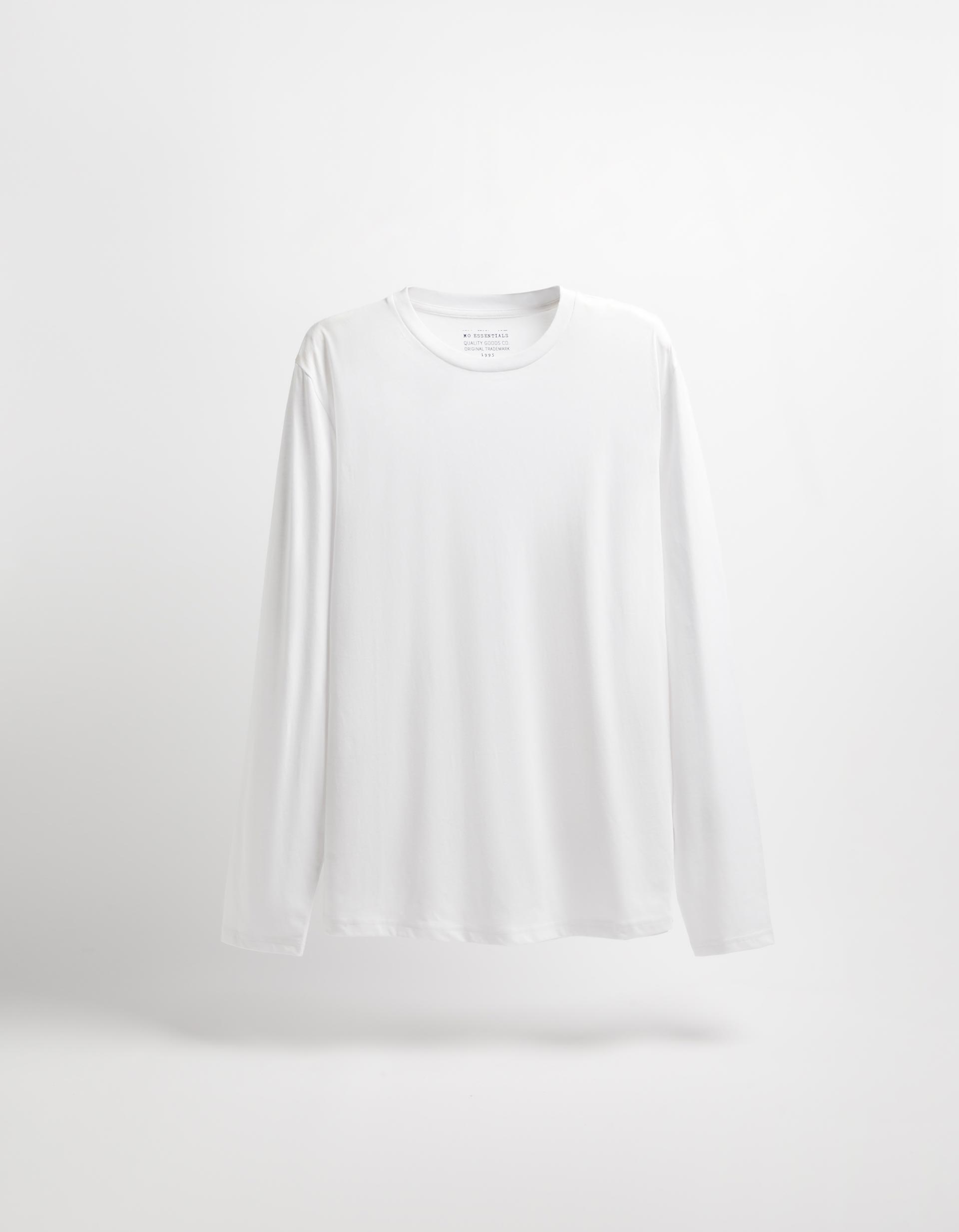 T-shirt de Manga Comprida, Homem, Branco