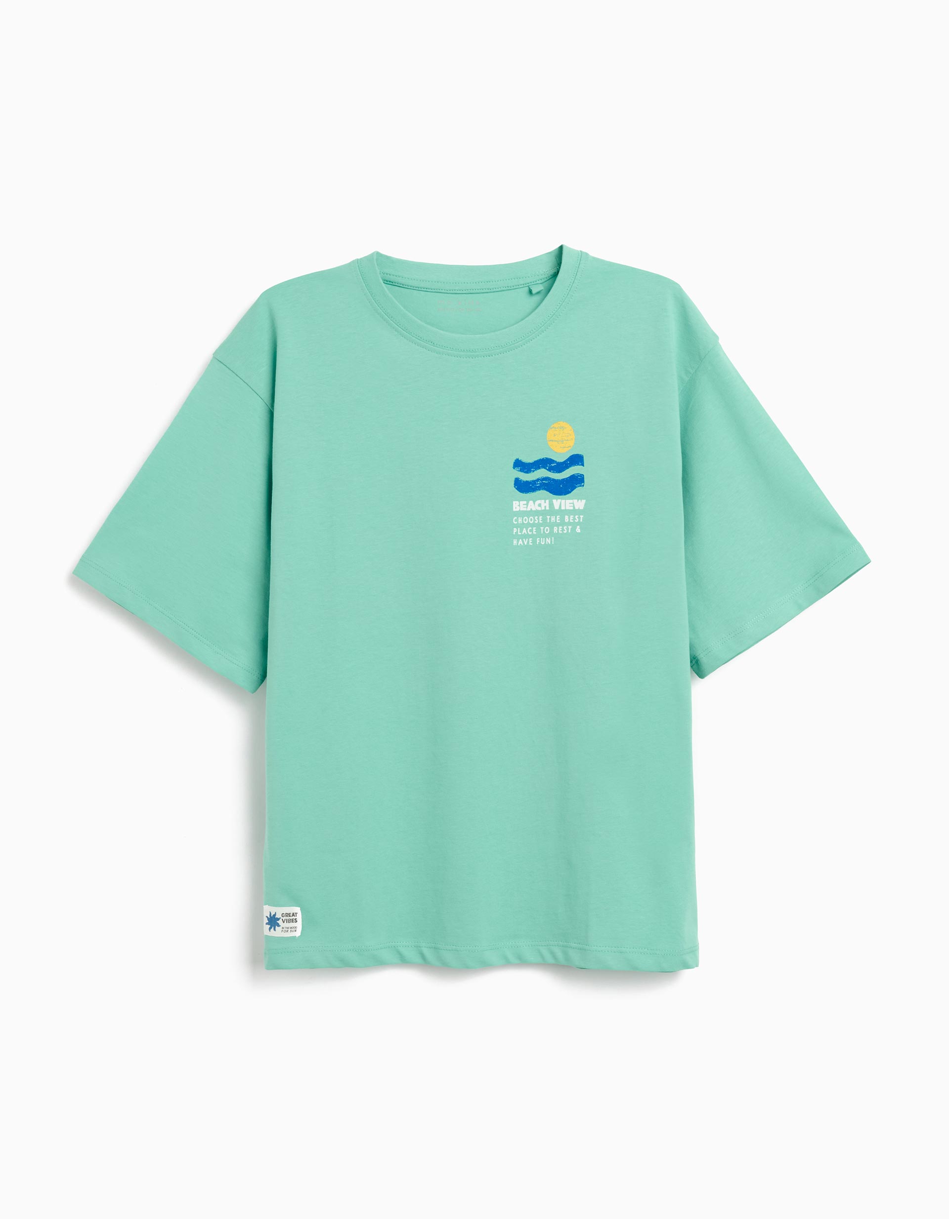 T-shirt, Menino, Verde Claro 