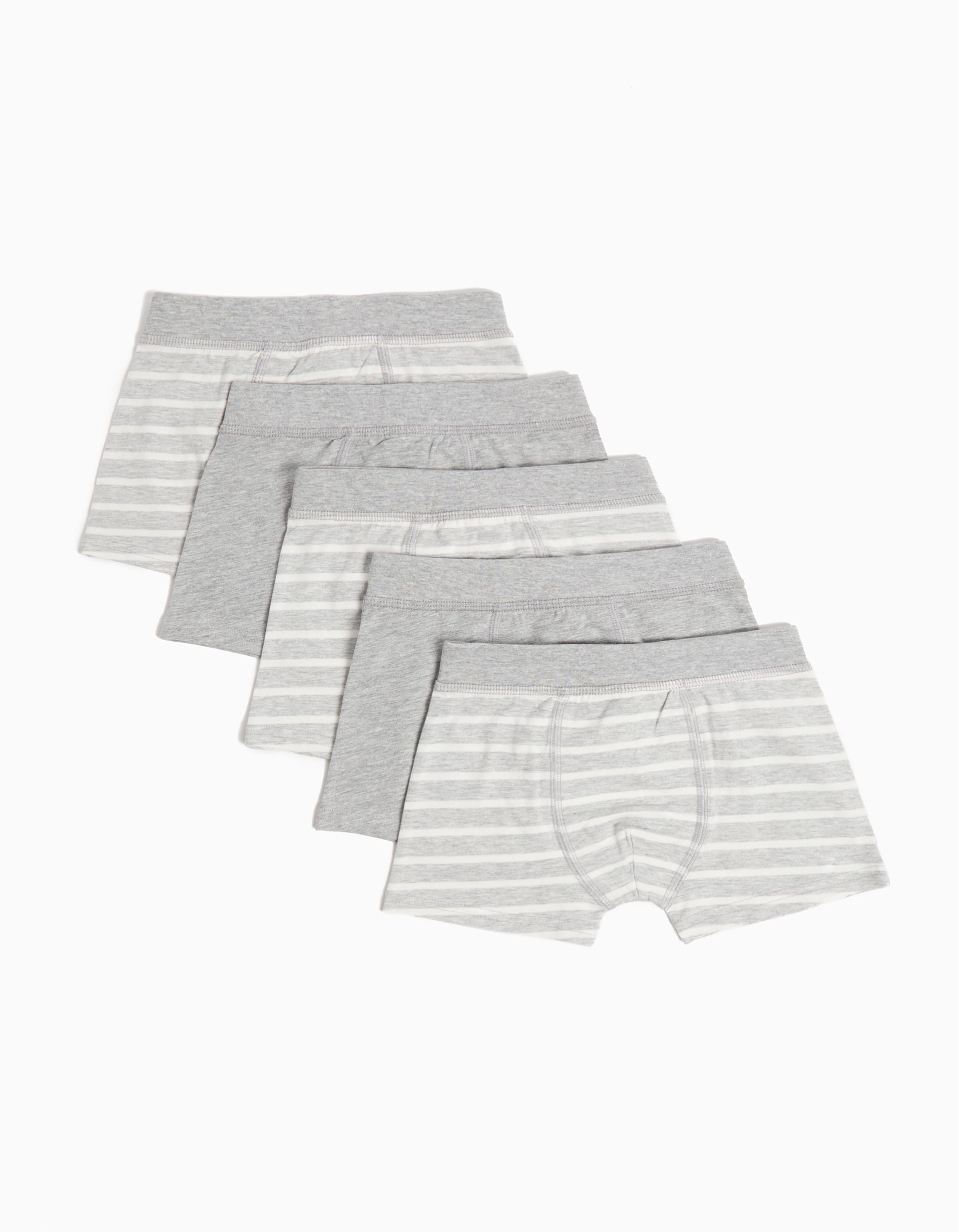Pack 5 Boxers, Menino, Cinzento