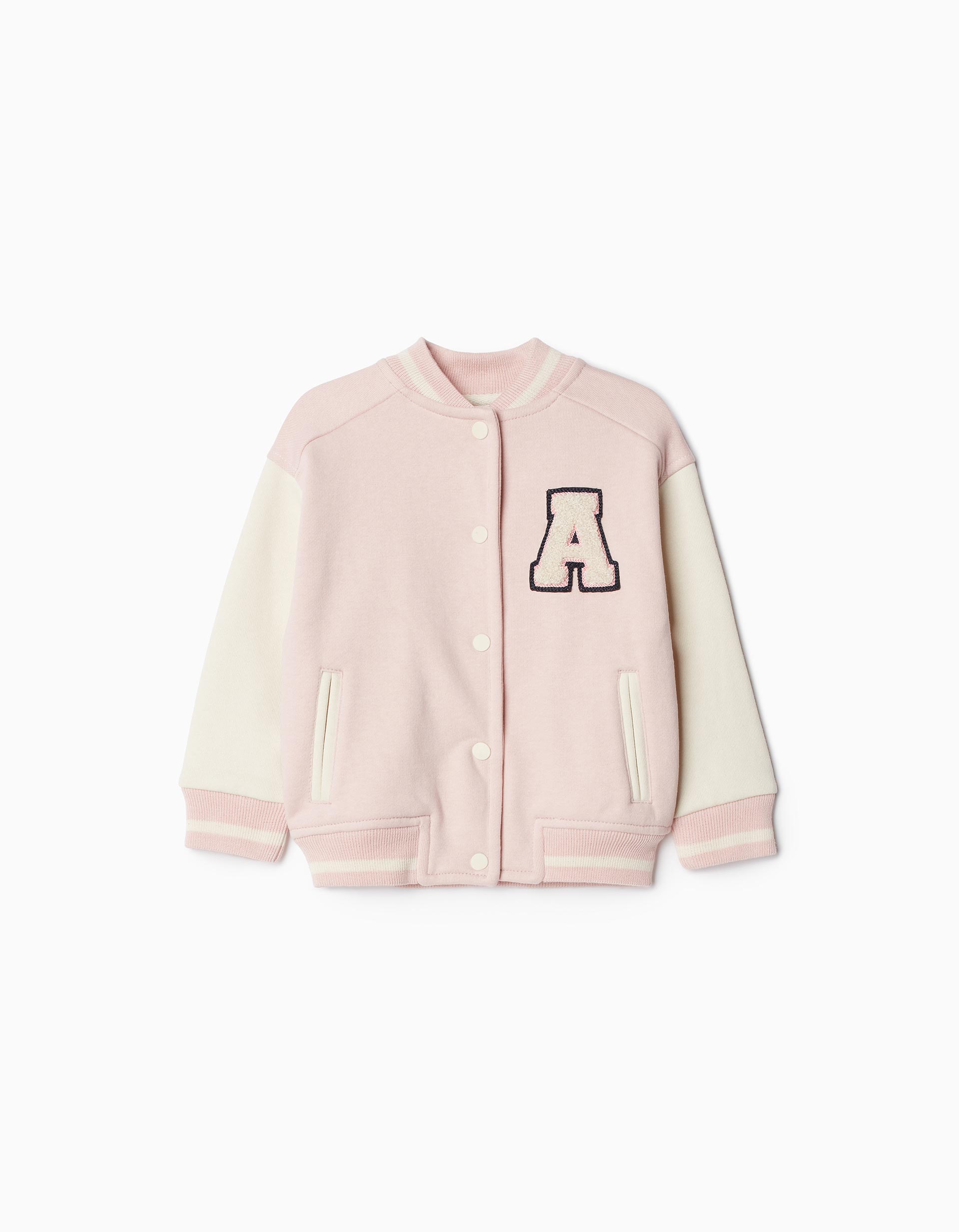 Casaco Bomber, Menina, Rosa