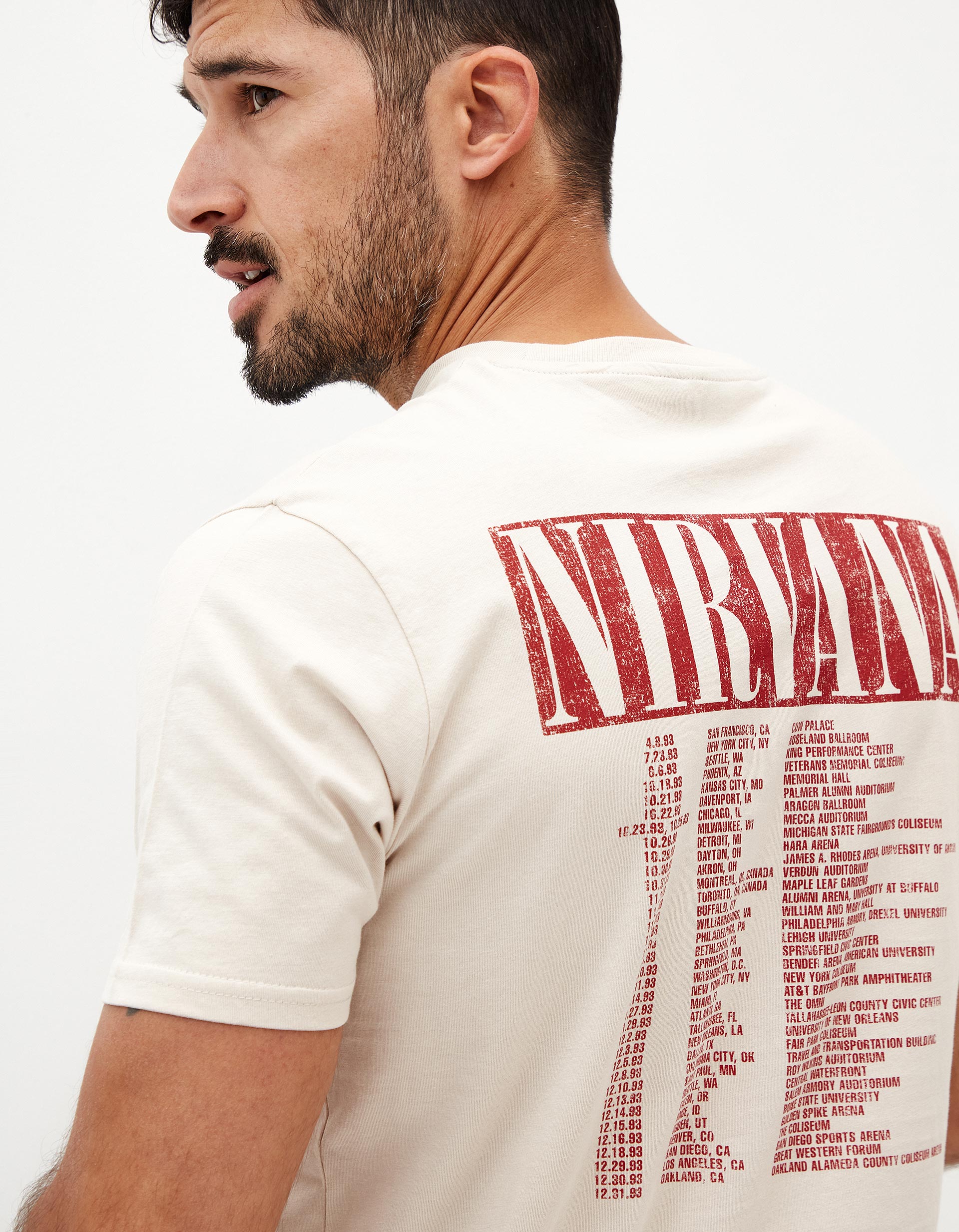 T-shirt 'Nirvana', Homem, Bege